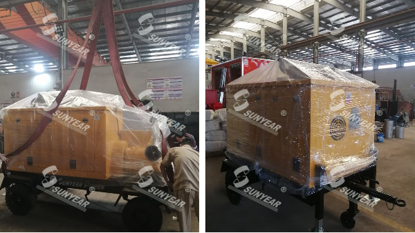 搶險救災(zāi)專用柴油機移動泵車順利測試下線